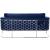 Casa Velvet Sofa with Silver Base