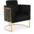 Casa Velvet Chair with Gold Iron Metal Base