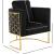 Casa Velvet Chair with Gold Iron Metal Base