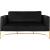 Casa Velvet Loveseat with Gold Iron Metal Base