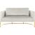 Casa Velvet Loveseat with Gold Iron Metal Base