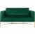 Casa Velvet Loveseat with Gold Iron Metal Base