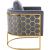 Casa Velvet Chair with Gold Iron Metal Base