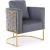 Casa Velvet Chair with Gold Iron Metal Base