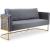 Casa Velvet Sofa with Gold Base