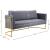 Casa Velvet Sofa with Gold Base