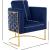 Casa Velvet Chair with Gold Iron Metal Base