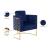Casa Velvet Chair with Gold Iron Metal Base