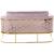 Casa Velvet Loveseat with Gold Iron Metal Base