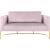 Casa Velvet Loveseat with Gold Iron Metal Base