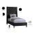Fritz Velvet Twin Size Bed
