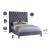 Fritz Velvet King Size Bed