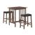 Oleander Wood Veneer 3-Piece Counter Height Set