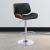 Folsom Leatherette/Wood Veneer Bar Stool with Adjustable Chrome Base