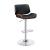 Folsom Leatherette/Wood Veneer Bar Stool with Adjustable Chrome Base
