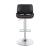 Folsom Leatherette/Wood Veneer Bar Stool with Adjustable Chrome Base