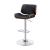 Folsom Leatherette/Wood Veneer Bar Stool with Adjustable Chrome Base