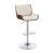 Folsom Leatherette/Wood Veneer Bar Stool with Adjustable Chrome Base