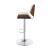 Folsom Leatherette/Wood Veneer Bar Stool with Adjustable Chrome Base