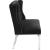 Suri Velvet Settee Bench with Chrome Stainless Steel Legs