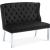 Suri Velvet Settee Bench with Chrome Stainless Steel Legs