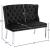 Suri Velvet Settee Bench with Chrome Stainless Steel Legs