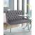 Suri Velvet Settee Bench with Chrome Stainless Steel Legs