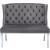 Suri Velvet Settee Bench with Chrome Stainless Steel Legs