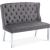 Suri Velvet Settee Bench with Chrome Stainless Steel Legs