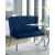 Suri Velvet Settee Bench with Chrome Stainless Steel Legs
