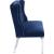 Suri Velvet Settee Bench with Chrome Stainless Steel Legs