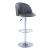 1313 Pneumatic Rounded Back Adjustable Swivel PU Stool