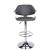 1320 Curved Back Adjustable Height Swivel PU Stool