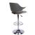 1320 Curved Back Adjustable Height Swivel PU Stool