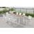 Nizuc Outdoor Patio Extendable Dining Table with White Aluminum Frame