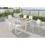 Nizuc Outdoor Patio Extendable Dining Table with White Aluminum Frame