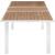 Nizuc Outdoor Patio Extendable Dining Table with White Aluminum Frame