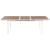 Nizuc Outdoor Patio Extendable Dining Table with White Aluminum Frame
