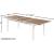 Nizuc Outdoor Patio Extendable Dining Table with White Aluminum Frame