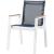 Nizuc Outdoor Patio Mesh Waterproof Fabric Dining Arm Chair with Aluminum Frame