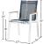 Nizuc Outdoor Patio Mesh Waterproof Fabric Dining Arm Chair with White Aluminum Frame