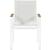 Nizuc Outdoor Patio Mesh Waterproof Fabric Dining Arm Chair with White Aluminum Frame