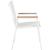Nizuc Outdoor Patio Mesh Waterproof Fabric Dining Arm Chair with Aluminum Frame