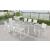 Nizuc Outdoor Patio Extendable Dining Table with White Aluminum Frame