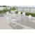 Nizuc Outdoor Patio Extendable Dining Table with White Aluminum Frame