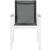 Nizuc Outdoor Patio Mesh Waterproof Fabric Dining Arm Chair with Aluminum Frame