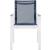 Nizuc Outdoor Patio Mesh Waterproof Fabric Dining Arm Chair with White Aluminum Frame