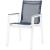 Nizuc Outdoor Patio Mesh Waterproof Fabric Dining Arm Chair with White Aluminum Frame