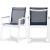 Nizuc Outdoor Patio Mesh Waterproof Fabric Dining Arm Chair with White Aluminum Frame