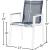 Nizuc Outdoor Patio Mesh Waterproof Fabric Dining Arm Chair with White Aluminum Frame